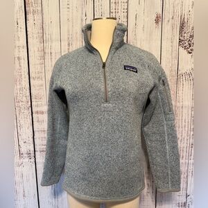 Patagonia Light Blue Fleece Quarter Zip